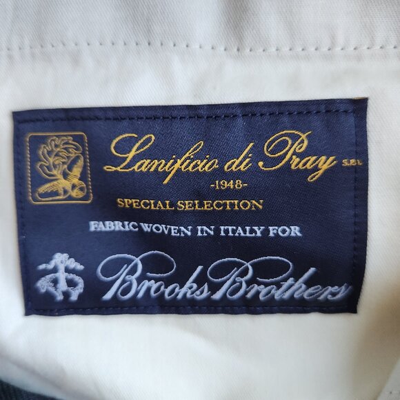 NWT Brooks Brothers Milano Fit Lanificio Di Pray Italian Wool Green Check Pants - Picture 7 of 14